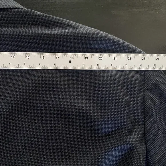 Oak Hill Sport Coat 3XL 54R/56R Navy Weave Patterned Viscose Polyester Blend